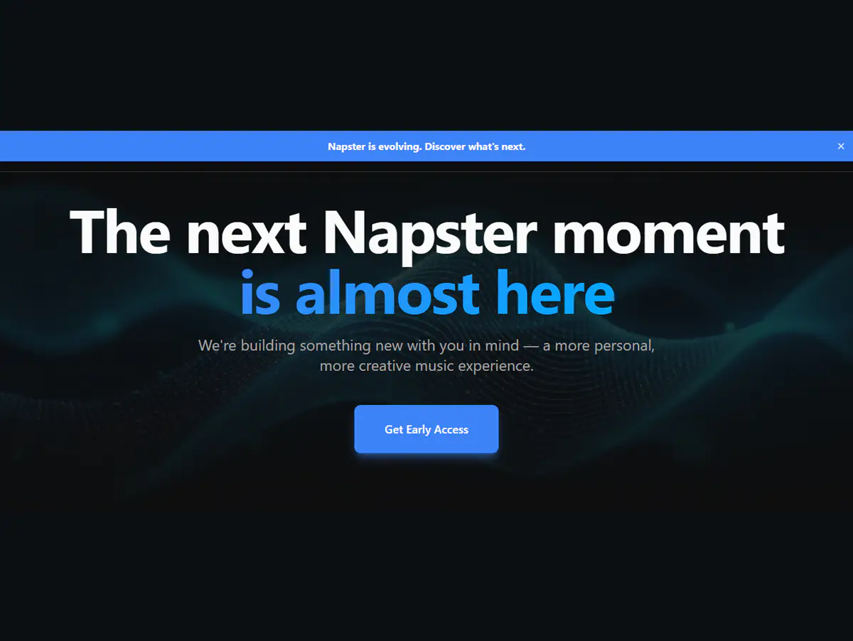 Napster descontinua o streaming de música e se volta completamente para a inteligência artificial em 2026.